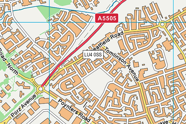 LU4 0SS map - OS VectorMap District (Ordnance Survey)