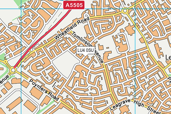 LU4 0SU map - OS VectorMap District (Ordnance Survey)