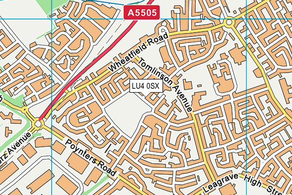LU4 0SX map - OS VectorMap District (Ordnance Survey)