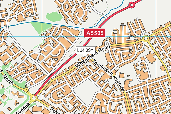 LU4 0SY map - OS VectorMap District (Ordnance Survey)