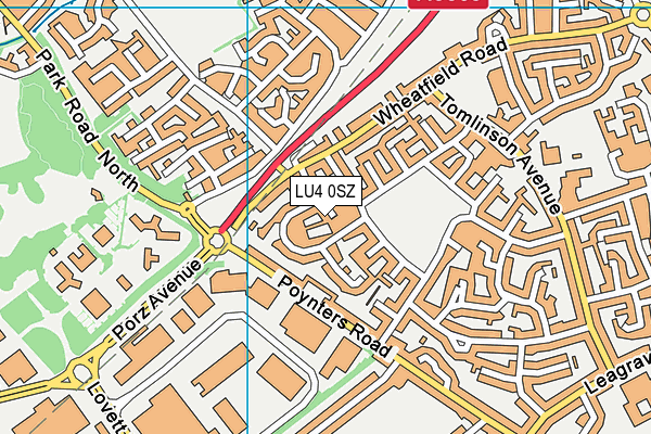 LU4 0SZ map - OS VectorMap District (Ordnance Survey)