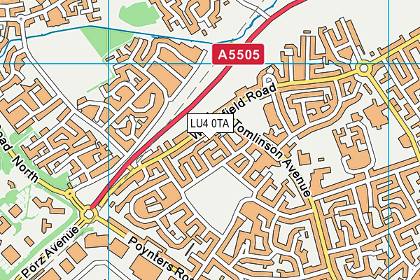 LU4 0TA map - OS VectorMap District (Ordnance Survey)