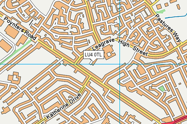 LU4 0TL map - OS VectorMap District (Ordnance Survey)