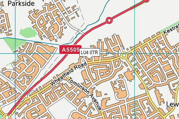 LU4 0TR map - OS VectorMap District (Ordnance Survey)