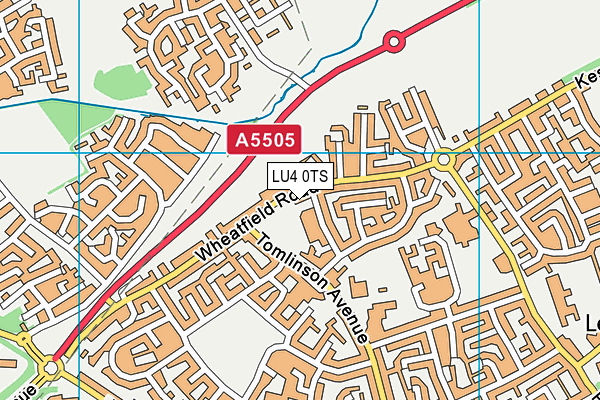 LU4 0TS map - OS VectorMap District (Ordnance Survey)