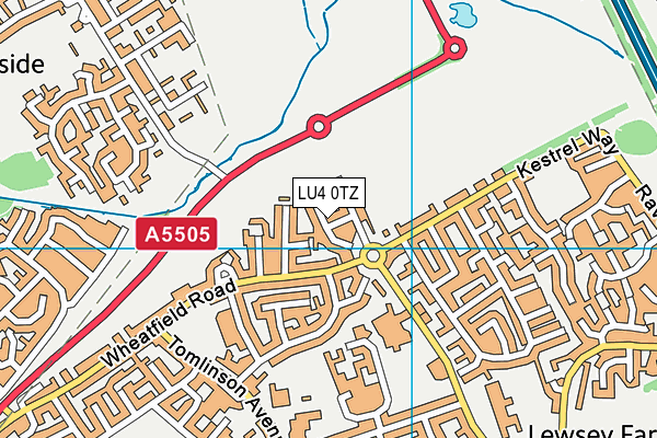 LU4 0TZ map - OS VectorMap District (Ordnance Survey)