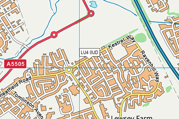 LU4 0UD map - OS VectorMap District (Ordnance Survey)