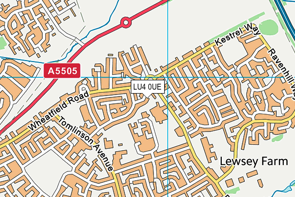 LU4 0UE map - OS VectorMap District (Ordnance Survey)