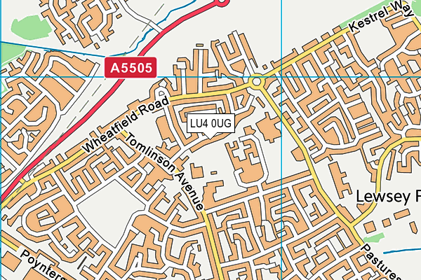 LU4 0UG map - OS VectorMap District (Ordnance Survey)