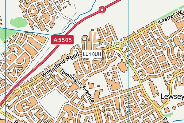 LU4 0UH map - OS VectorMap District (Ordnance Survey)
