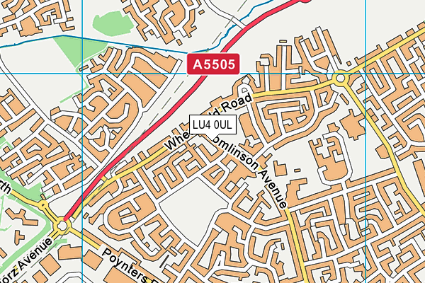 LU4 0UL map - OS VectorMap District (Ordnance Survey)