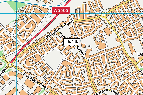 LU4 0UN map - OS VectorMap District (Ordnance Survey)