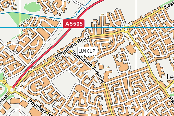 LU4 0UP map - OS VectorMap District (Ordnance Survey)