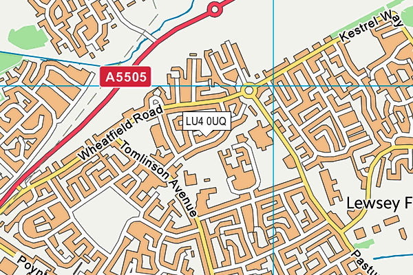 LU4 0UQ map - OS VectorMap District (Ordnance Survey)