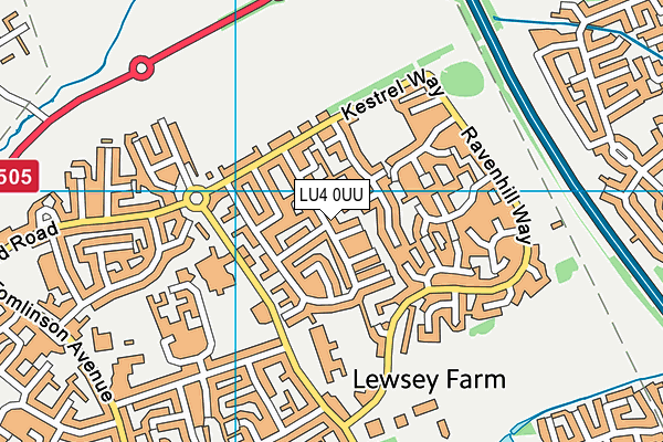 LU4 0UU map - OS VectorMap District (Ordnance Survey)