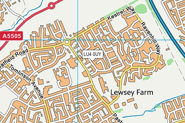 LU4 0UY map - OS VectorMap District (Ordnance Survey)