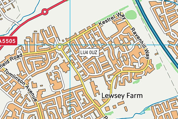 LU4 0UZ map - OS VectorMap District (Ordnance Survey)