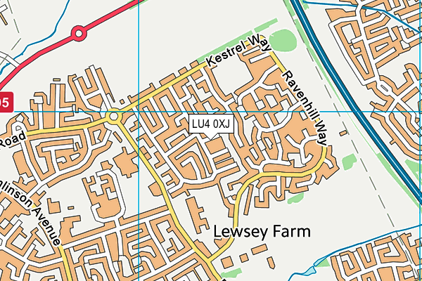 LU4 0XJ map - OS VectorMap District (Ordnance Survey)