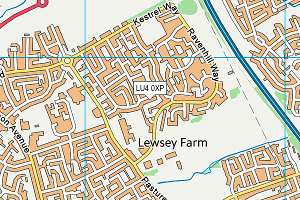 LU4 0XP map - OS VectorMap District (Ordnance Survey)