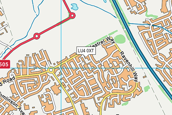 LU4 0XT map - OS VectorMap District (Ordnance Survey)