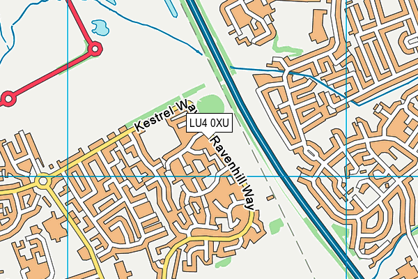 LU4 0XU map - OS VectorMap District (Ordnance Survey)