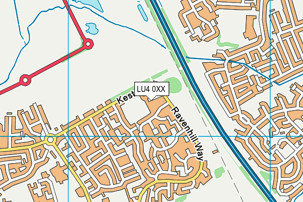 LU4 0XX map - OS VectorMap District (Ordnance Survey)