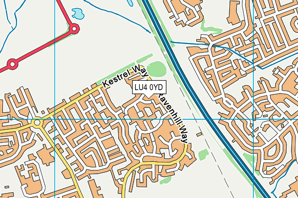 LU4 0YD map - OS VectorMap District (Ordnance Survey)