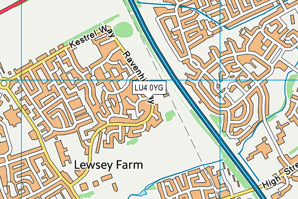 LU4 0YG map - OS VectorMap District (Ordnance Survey)