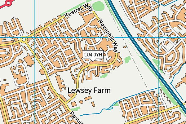 LU4 0YH map - OS VectorMap District (Ordnance Survey)
