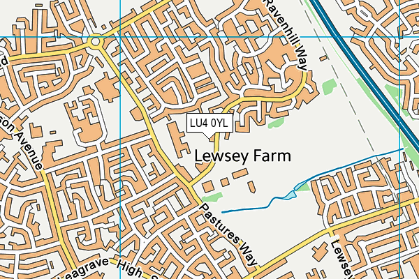 LU4 0YL map - OS VectorMap District (Ordnance Survey)