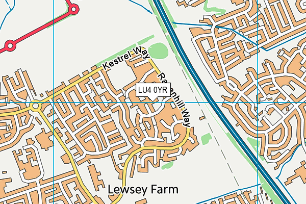 LU4 0YR map - OS VectorMap District (Ordnance Survey)