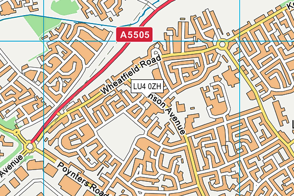 LU4 0ZH map - OS VectorMap District (Ordnance Survey)
