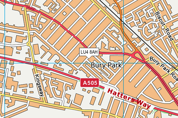 LU4 8AH map - OS VectorMap District (Ordnance Survey)