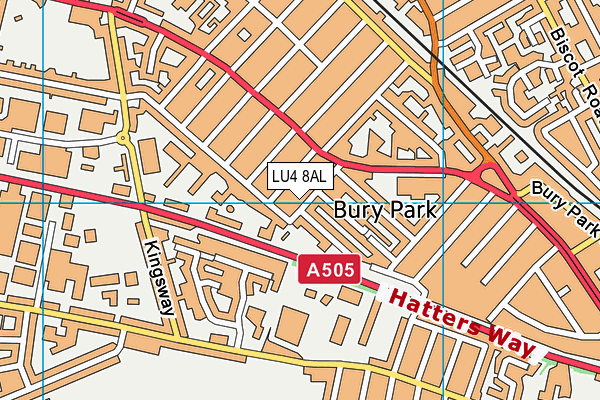 LU4 8AL map - OS VectorMap District (Ordnance Survey)