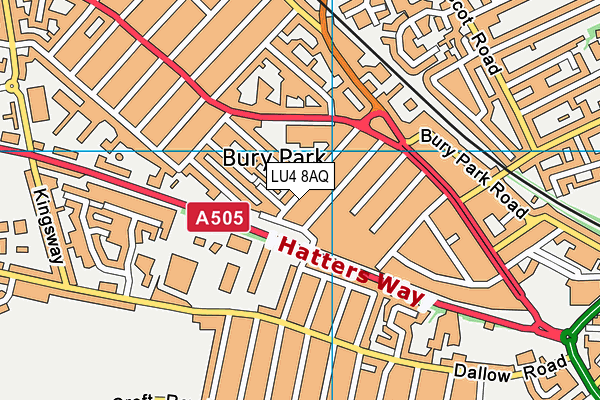 LU4 8AQ map - OS VectorMap District (Ordnance Survey)