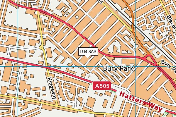 LU4 8AS map - OS VectorMap District (Ordnance Survey)