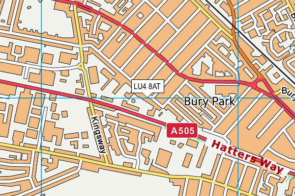 LU4 8AT map - OS VectorMap District (Ordnance Survey)