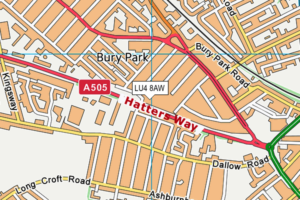 Luton Town Fc (Kenilworth Road) map (LU4 8AW) - OS VectorMap District (Ordnance Survey)