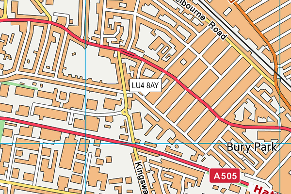 LU4 8AY map - OS VectorMap District (Ordnance Survey)