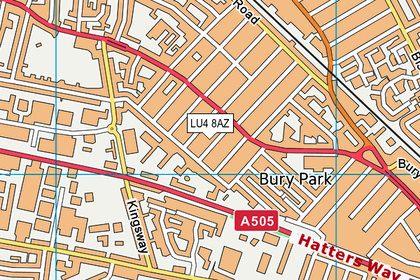 LU4 8AZ map - OS VectorMap District (Ordnance Survey)