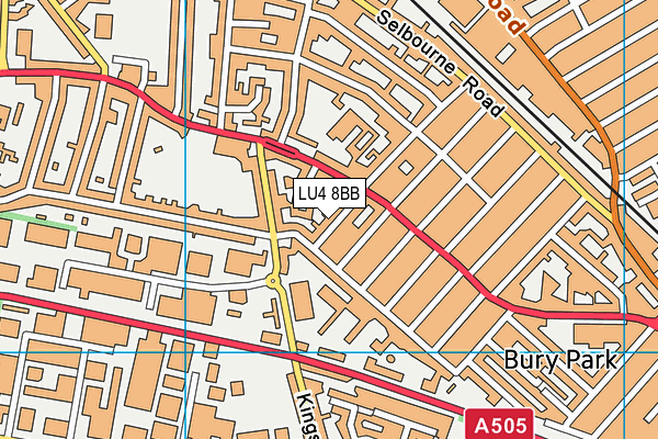 LU4 8BB map - OS VectorMap District (Ordnance Survey)