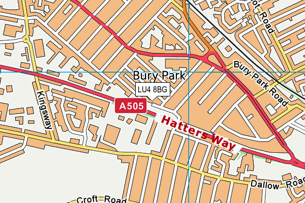 LU4 8BG map - OS VectorMap District (Ordnance Survey)