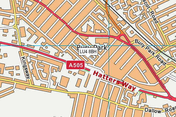 LU4 8BH map - OS VectorMap District (Ordnance Survey)