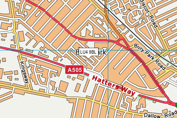 LU4 8BL map - OS VectorMap District (Ordnance Survey)