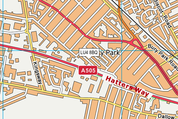 LU4 8BQ map - OS VectorMap District (Ordnance Survey)