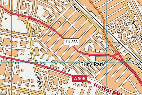 LU4 8BS map - OS VectorMap District (Ordnance Survey)