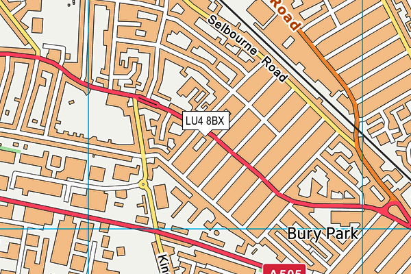 LU4 8BX map - OS VectorMap District (Ordnance Survey)