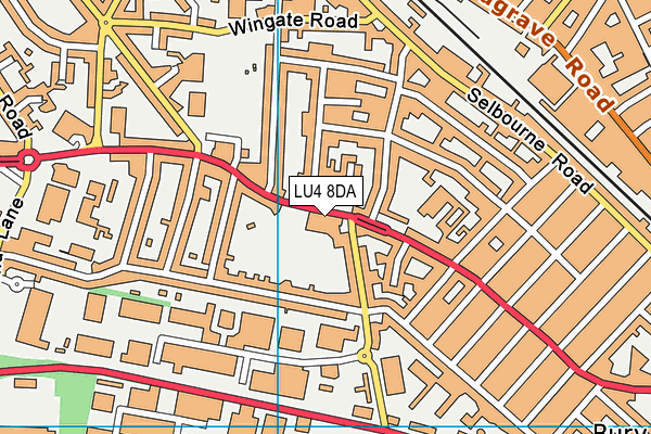 LU4 8DA map - OS VectorMap District (Ordnance Survey)
