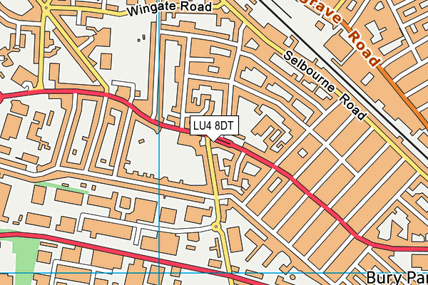 LU4 8DT map - OS VectorMap District (Ordnance Survey)