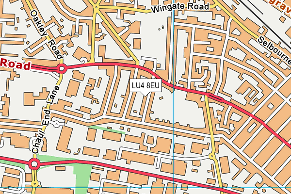 Kingsway Recreation Ground map (LU4 8EU) - OS VectorMap District (Ordnance Survey)